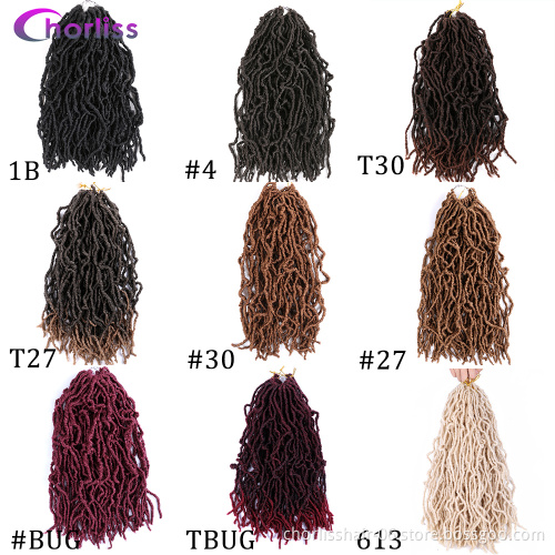 Most Natural Nu Locks Crochet Braids Synthetic Hair Extensions Faux Locs Crochet Synthetic Braiding Hair Extensions